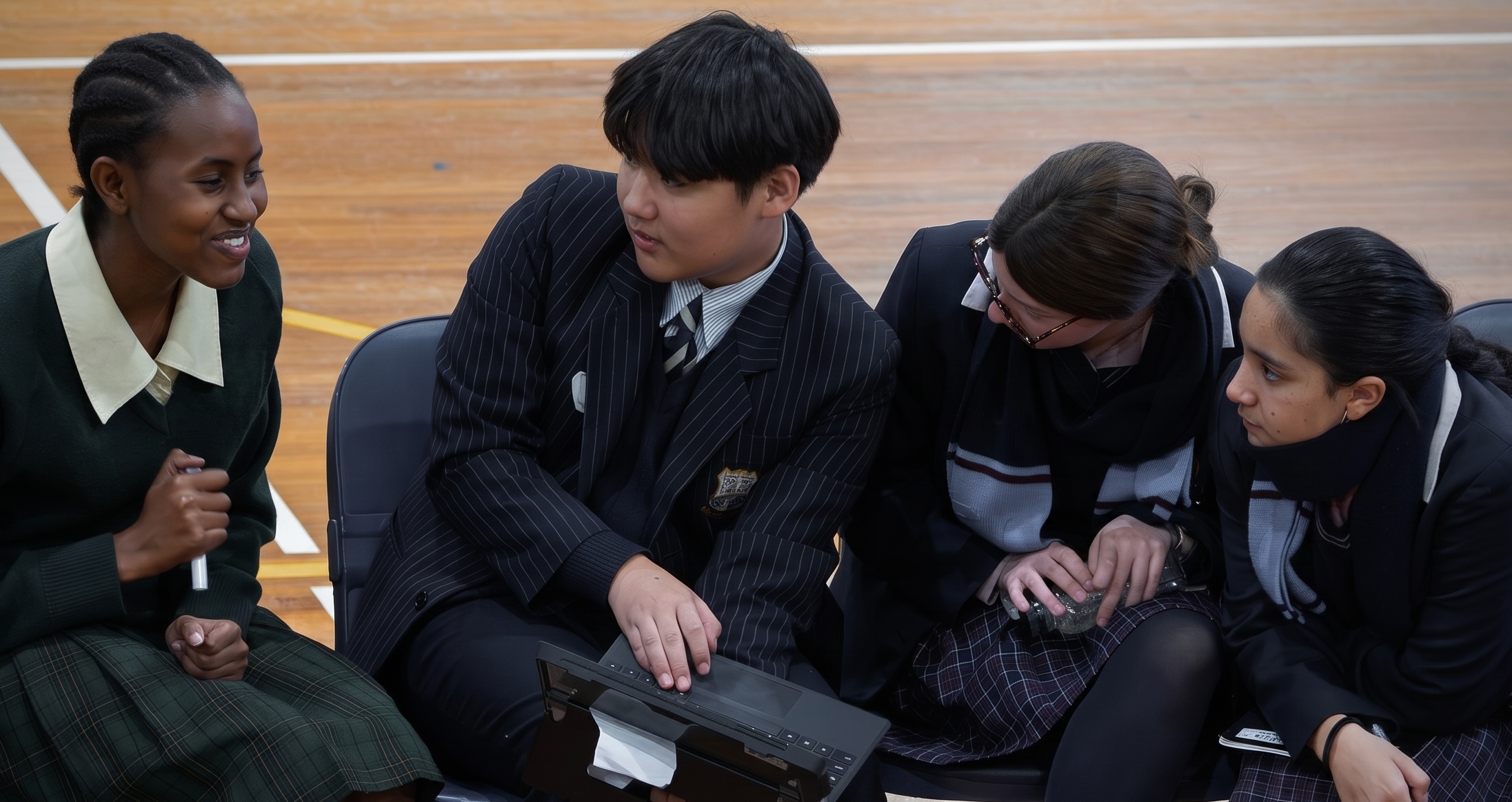 Students collaborating in a Terra Symposium workshop.